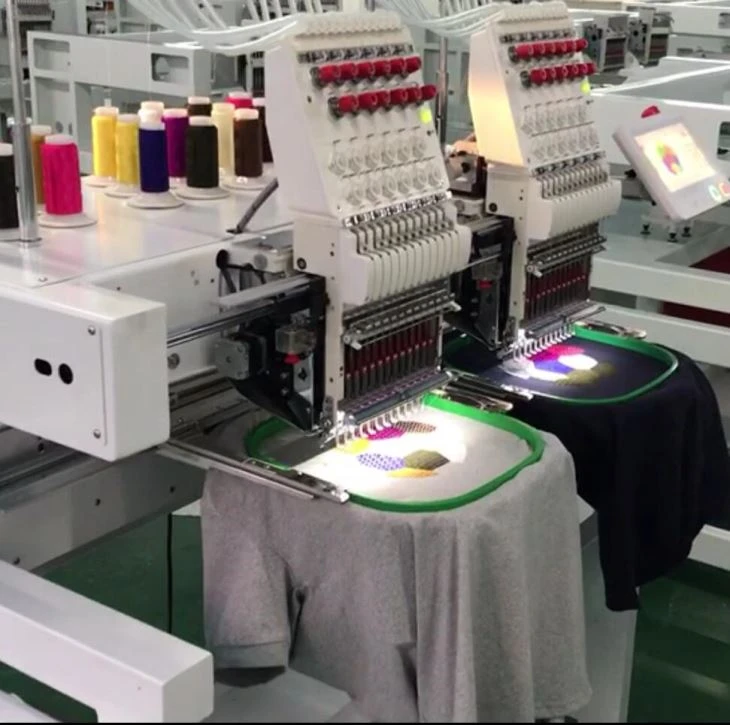 2 Head Computer Photo Embroidery Sewing Machine