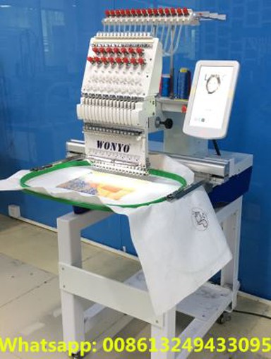 Dènye tèt Single Cap T Shirt Broderie machin
