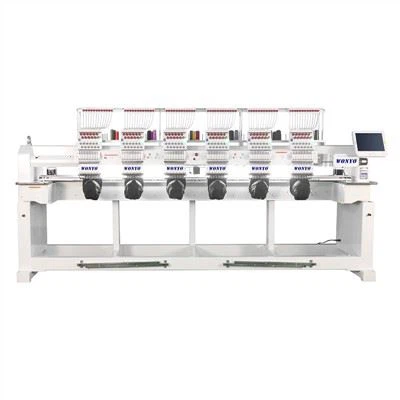Otomatik enfòmatize broderie machin 6 tèt